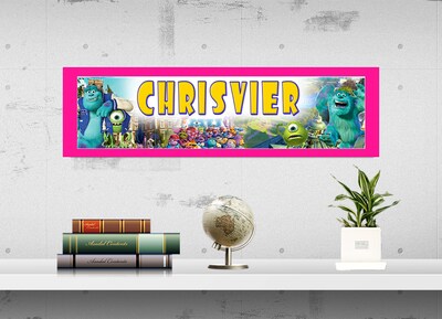 Monsters University - Personalized Poster with Your Name, Birthday Banner, Custom Wall Décor, Wall Art - image3